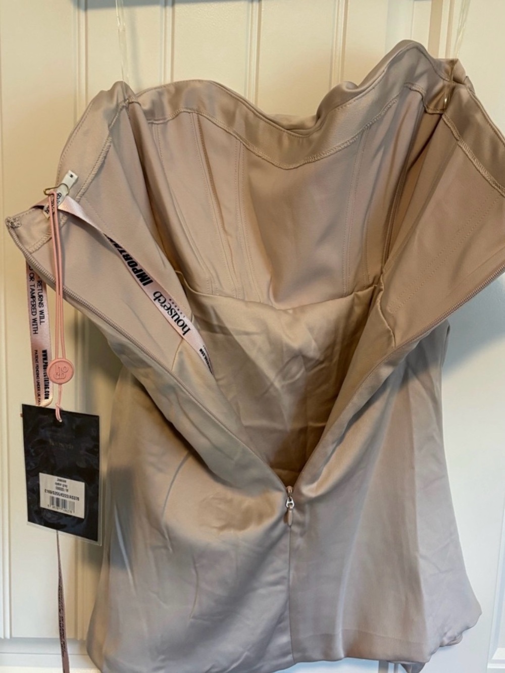 House of CB Jasmine Oyster Strapless Corset Dress NWT - Picture 9 of 9